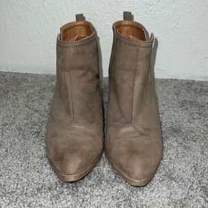 Taupe High Heel Booties